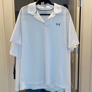Men’s Under Armour white polo
